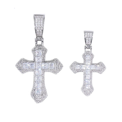 Cross Pendants Full Of Diamonds and Sterling Silver