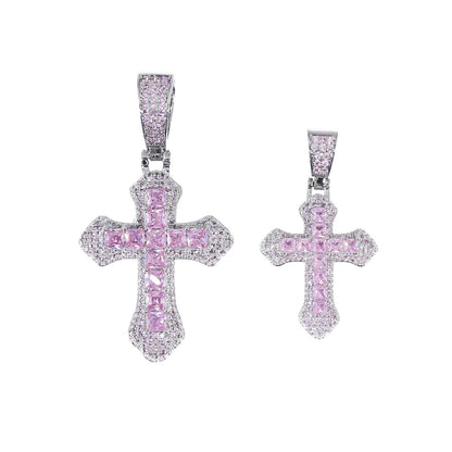 Cross Pendants Full Of Diamonds and Sterling Silver