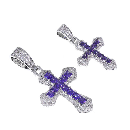 Cross Pendants Full Of Diamonds and Sterling Silver