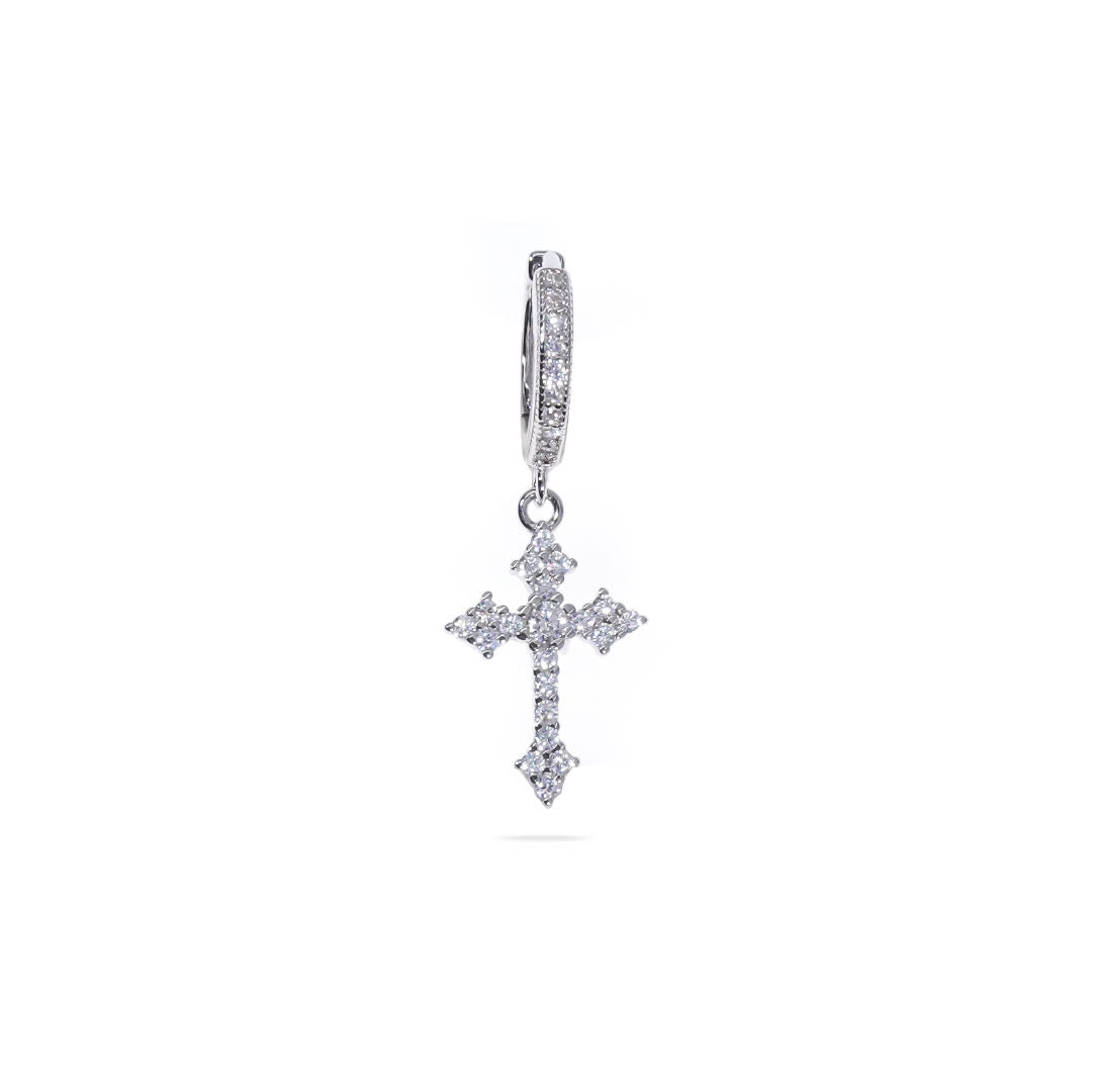 Moissanite Cross Full Diamond Earrings SET