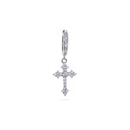 Moissanite Cross Full Diamond Earrings SET